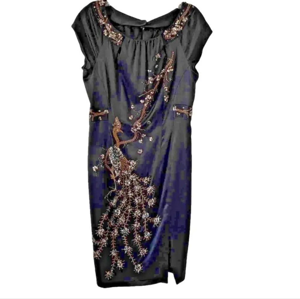 Elegant Black Embellished Dress